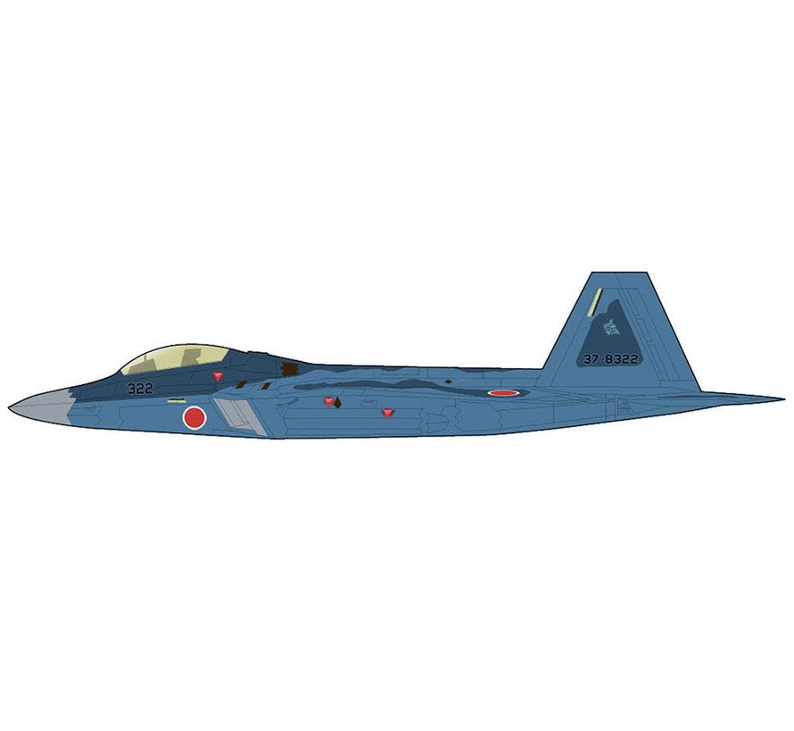 F22A Raptor 3rd Hikotai JASDF Sea Camouflage 37-8322 (fantasy livery) 1:72 (with 8 x AAM-3 under the wings) +pre-order+