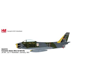 Hobby Master F86 Sabre Mk.6 JG 71 Richthofen Luftwaffe JA-344 1:72 with stand
