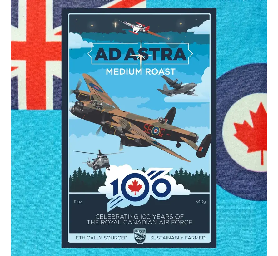 Ad Astra RCAF 100  Medium Roast Coffee Ground 340g (12oz)