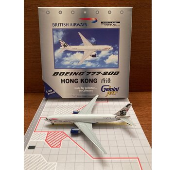 Gemini Jets B777-200 British Airways G-VIIT 'Hong Kong' World tail 1:400**Collection sale