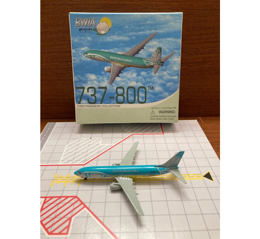 B737-800 BWIA 9Y-GND 'Steel drum' livery 1:400**Collection sale