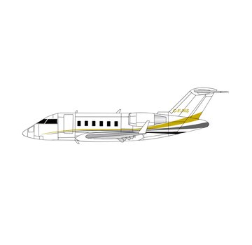3D Design Deck CL605 Challenger Skyservice C-FJNS 1:400 (3D Printed Resin) +New Arrival+