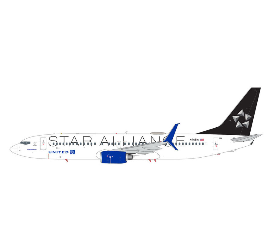 B737-800S United Airlines Star Alliance livery N76516 1:200 scimitars +New Arrival+