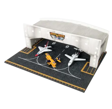 Hot Wings Hangar with Hot Wings Connectible Runway system.