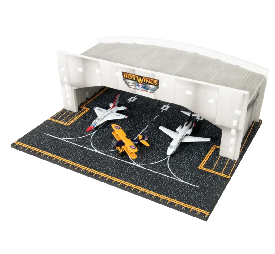 Hangar with connectable runway