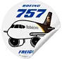 Sticker UPS B757F Round