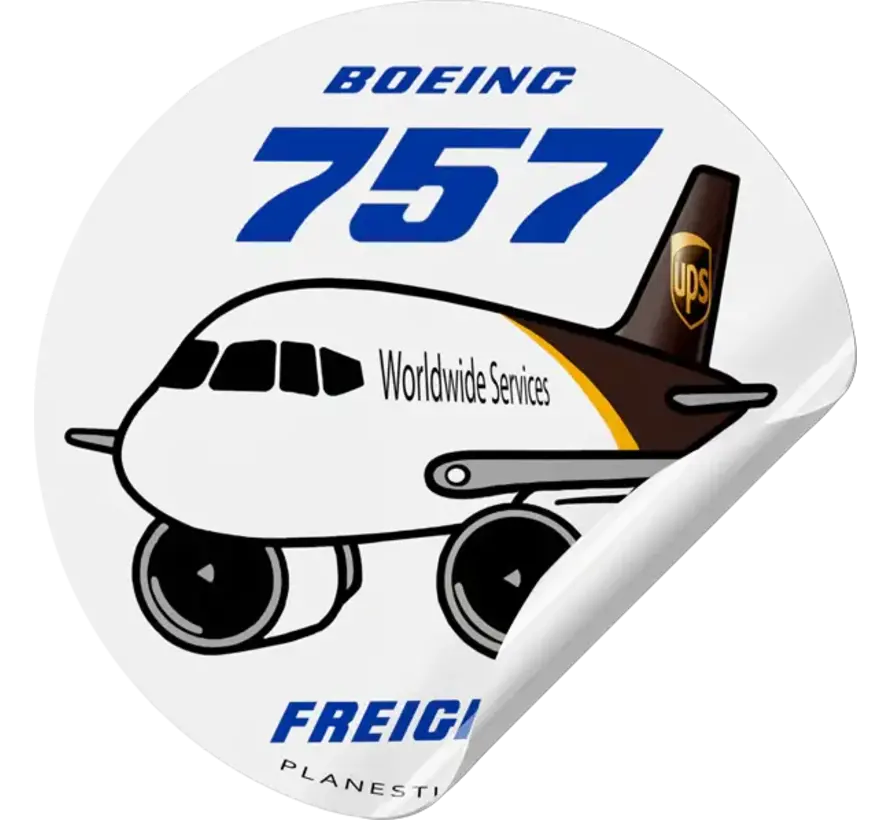 Sticker UPS B757F Round