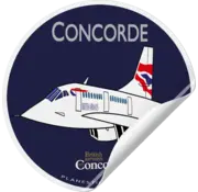 Plane Sticker Sticker Concorde British Airways Round