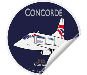 Plane Sticker Sticker Concorde British Airways Round