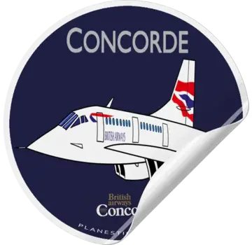 Plane Sticker Sticker Concorde British Airways Round