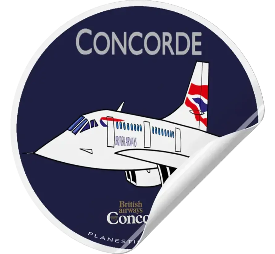 Sticker Concorde British Airways Round
