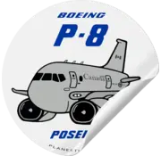 Plane Sticker Sticker RCAF Boeing P-8 Poseidon Round