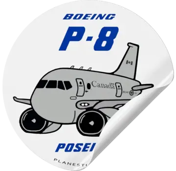 Plane Sticker Sticker RCAF Boeing P-8 Poseidon Round