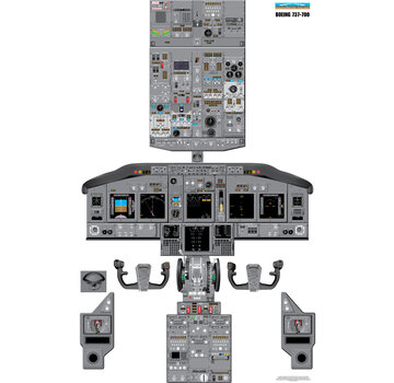 Aviation Training Graphics Cockpit Training Poster B737-700   24" x 39"