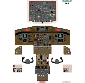 Aviation Training Graphics Cockpit Training Poster ATR 42  24" x 34"- Laminated