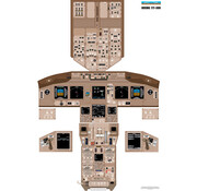 Aviation Training Graphics Cockpit Training Poster B777-300 24" x 35" Laminated