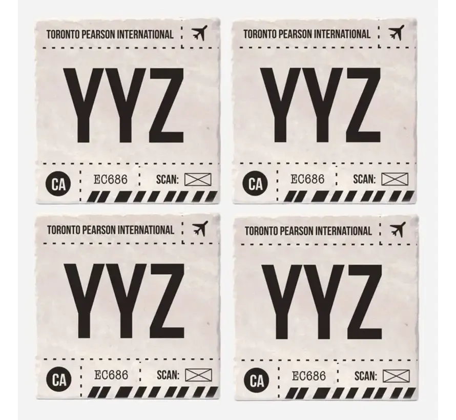 YYZ Coasters (Set of 4)