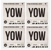 Ottawa International Airport YOW Coasters (Set of 4)