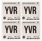 Vancouver International Airport YVR Coasters (Set of 4)