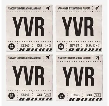 Vancouver International Airport YVR Coasters (Set of 4)