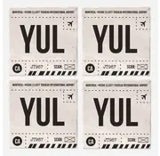 Montreal International Airport YUL Coasters (Set of 4)