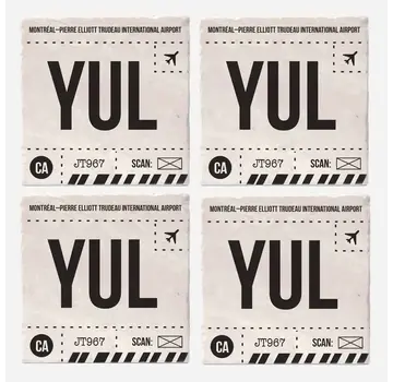 Montreal International Airport YUL Coasters (Set of 4)
