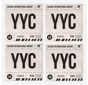 Calgary International Airport YYC Coasters (Set of 4)