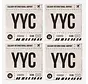 Calgary International Airport YYC Coasters (Set of 4)