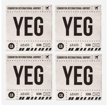 Edmonton International Airport YEG Coasters (Set of 4)