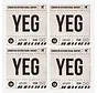 Edmonton International Airport YEG Coasters (Set of 4)