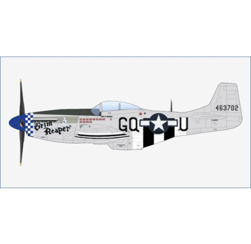 Hobby Master P-51D Mustang 355th FS 9th USAAF Grim Reaper GQ-U D-Day 463702 silver 1945 1:48 +New Arrival+