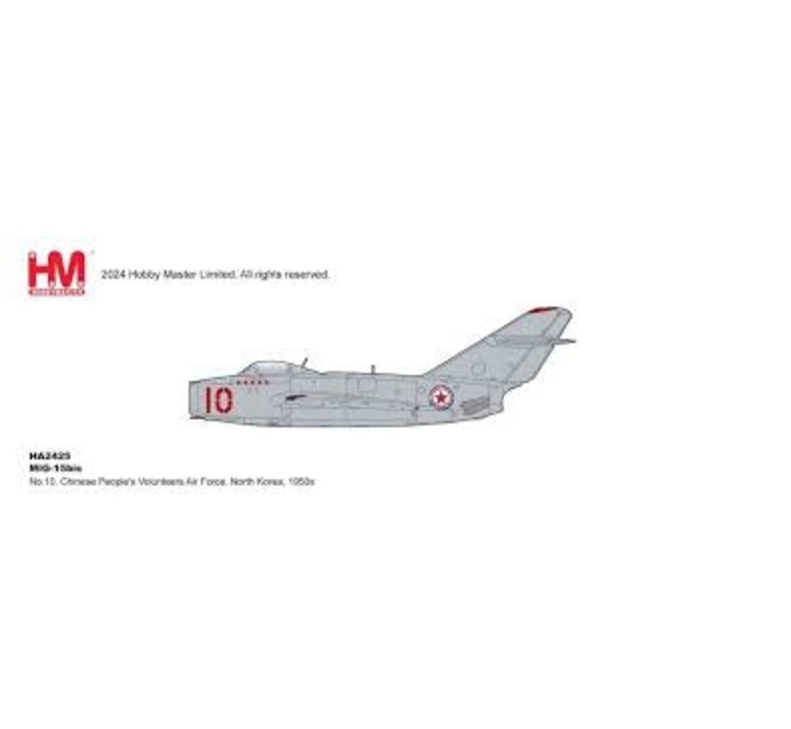 MIG-15bis 10 Chinese People's Volunteers Air Force North Korea 1950s 1:72 +new arrival+