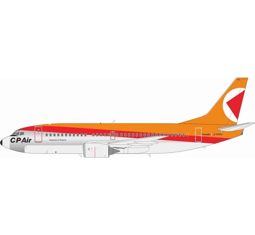 B737-300 CP Air orange livery C-FCPG 1:200 +PRE-ORDER+