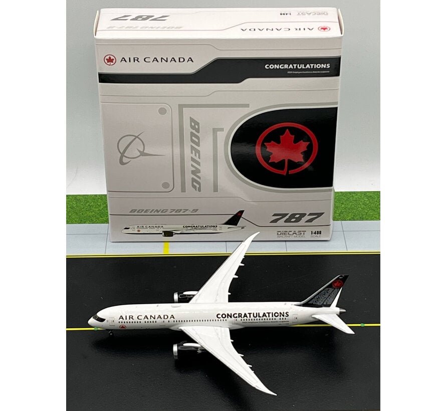B787-9 Air Canada Congratulations / Felicitations C-FVNB 1:400 flaps down**Collection sale**