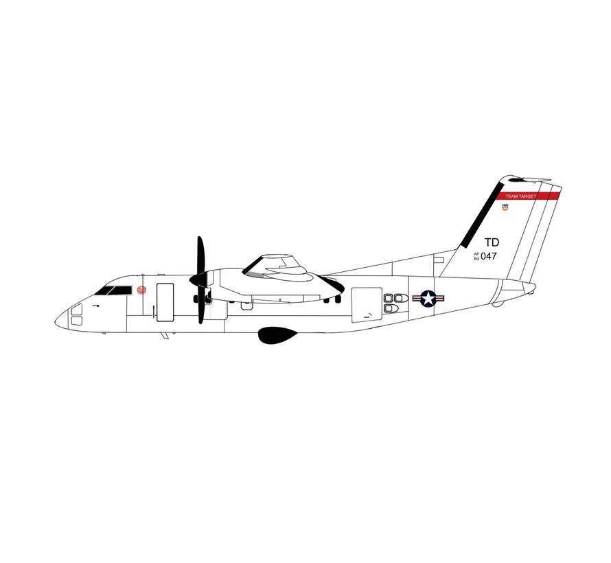 E9A Widget dash-8-100 USAF US Air Force 84-0047 Tyndall AFB 1:400 +New Arrival+