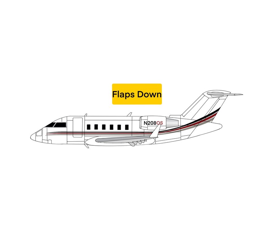 Challenger CL650 Netjets N208QS 1:400 flaps down +pre-order+