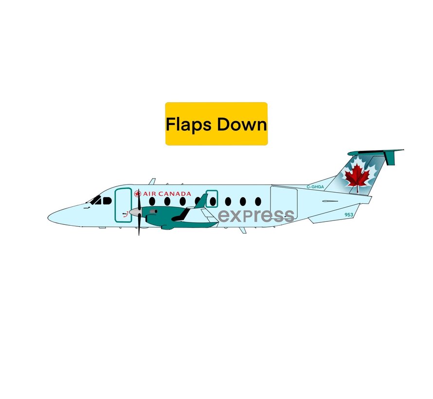 Beech B1900D Air Canada express 2004 ice blue livery C-GHGA 953 1:200 flaps down  +pre-order+