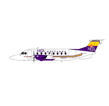 3D Design Deck Beech B1900D Mesa Airlines N131YV 1:200  +pre-order+