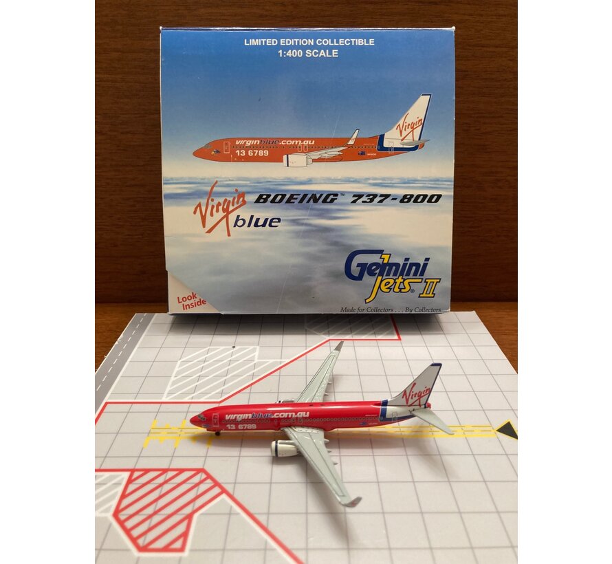 B737-800 Virgin Blue  VH-VOG 'Misty Blue' 1:400**Collection sale