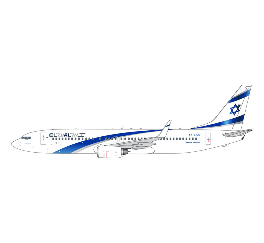 B737-800W El Al Israel Airlines 4X-EKK 1:400 +New Arrival+