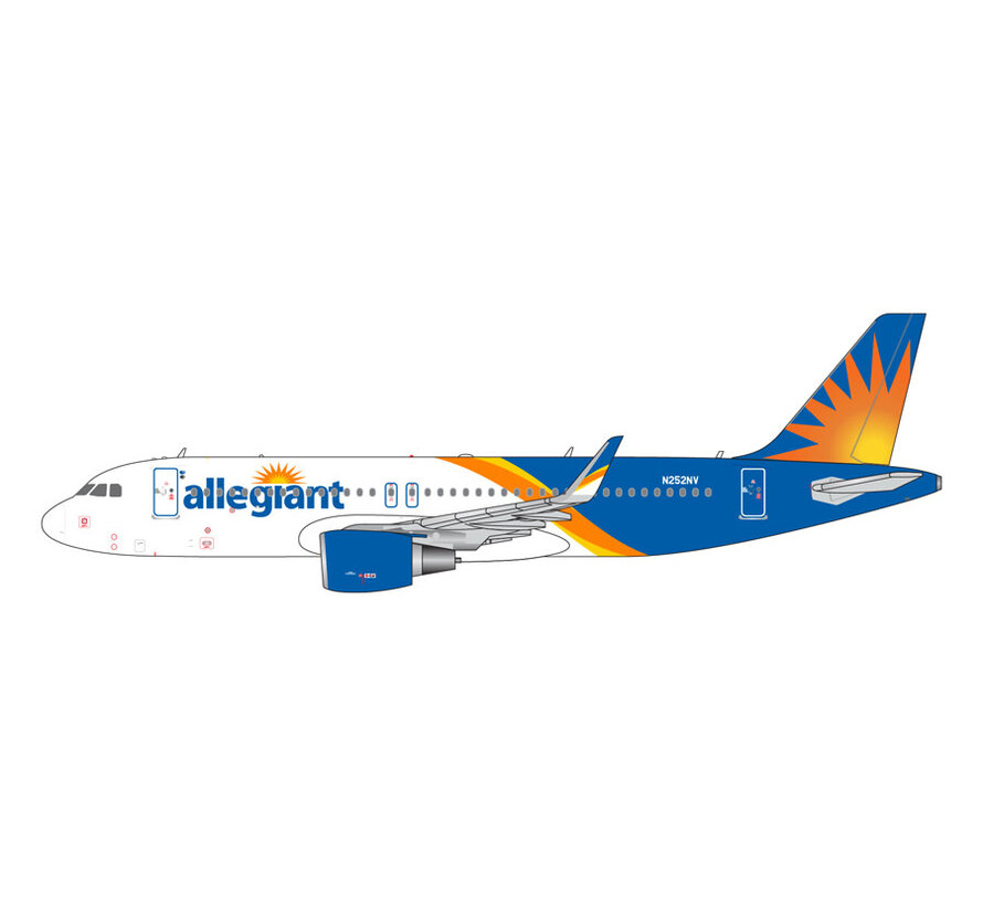 A320S Allegiant Air N252NV 1:400 Sharklets +New Arrival+