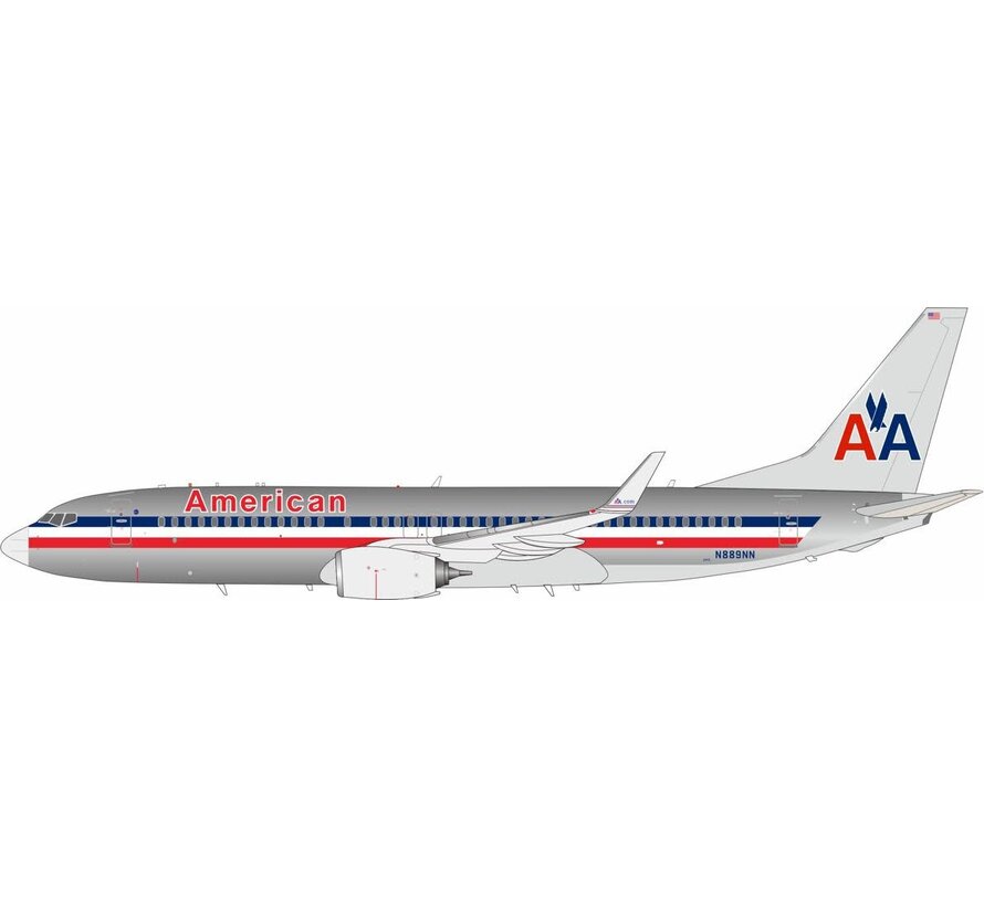 B737-800W American Airlines AA livery N889NN 1:200 winglets polished +Pre-order+