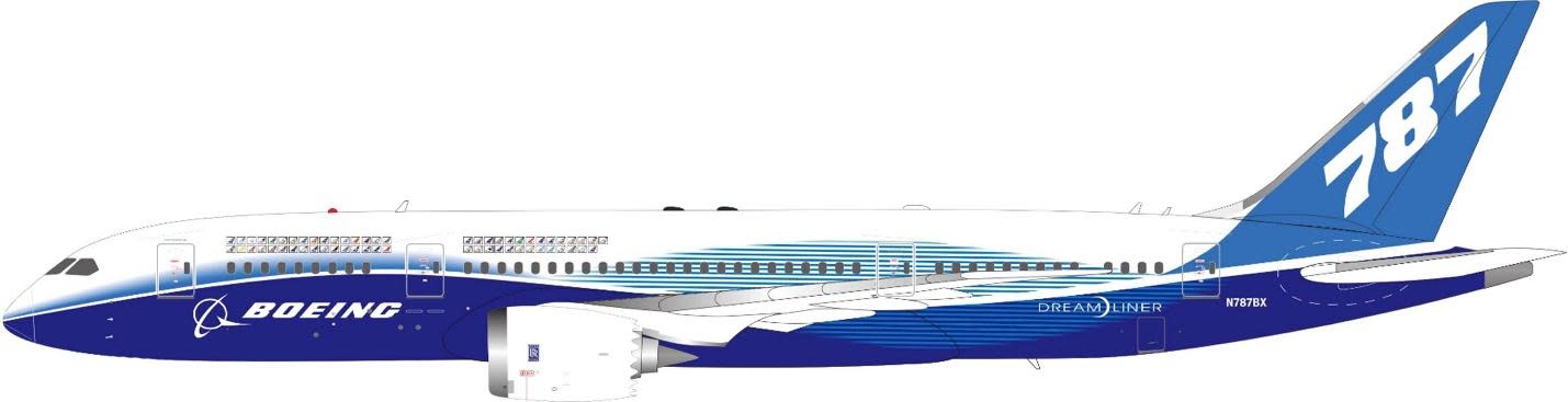 B787-8 Dreamliner Boeing house livery N787BX 1:200 - avworld.ca