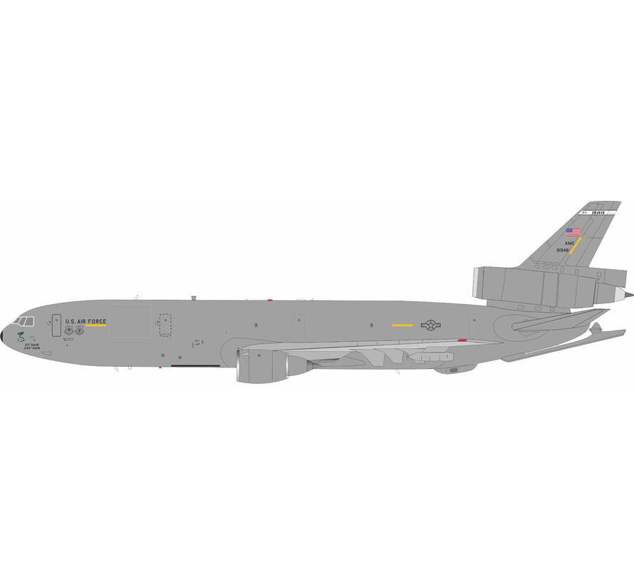 KC10A Extender (DC-10-30CF) Travis AFB final flight USAF AMC grey 79-1948 1:200 with Key chain +Pre-order+