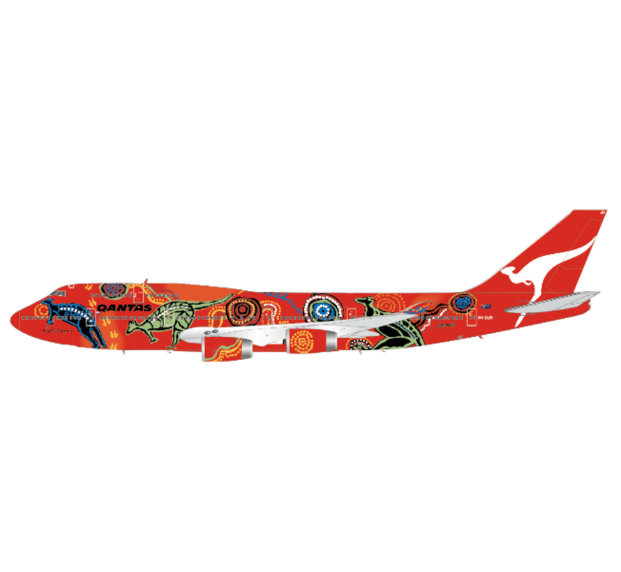 B747-400 QANTAS Wunala Dreaming VH-OJB RR engines 1:400  +pre-order+