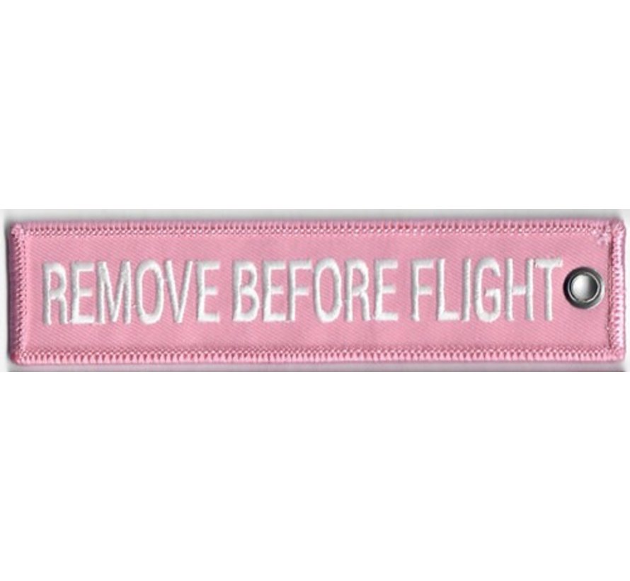 Keychain RBF Remove Before Flight  Pink