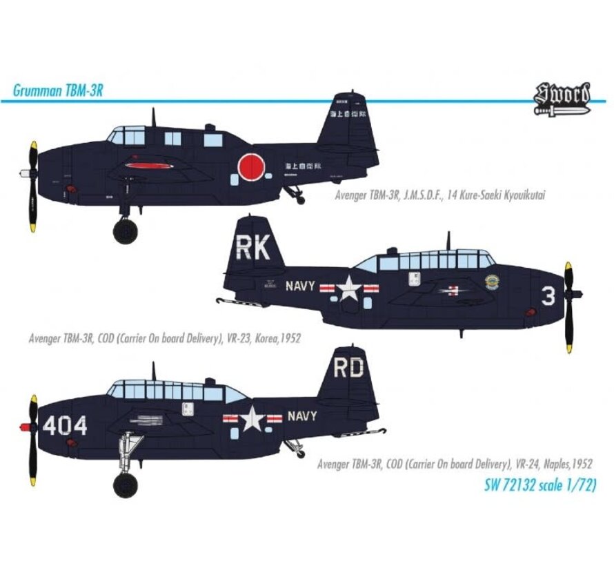 SWORD TBM-3R Avenger [USN & Japanese] 1:72