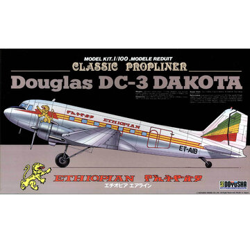 Doyusha Model Kits DC3 ETHIOPIAN AIRLINES 1:100