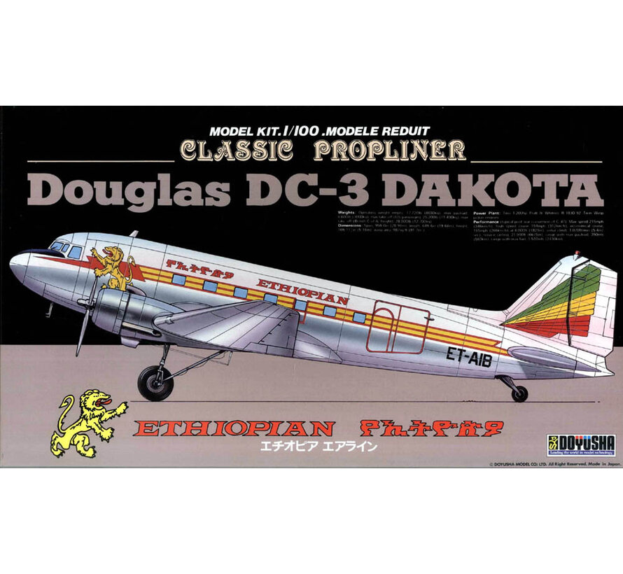DC3 ETHIOPIAN AIRLINES 1:100