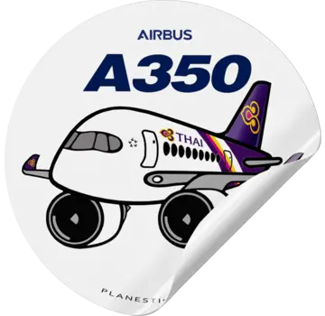 Plane Sticker Sticker Thai A350 Round